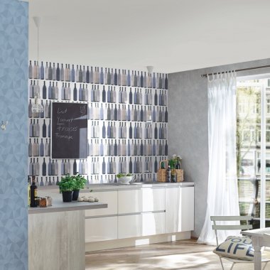 Mustertapete in der Küche