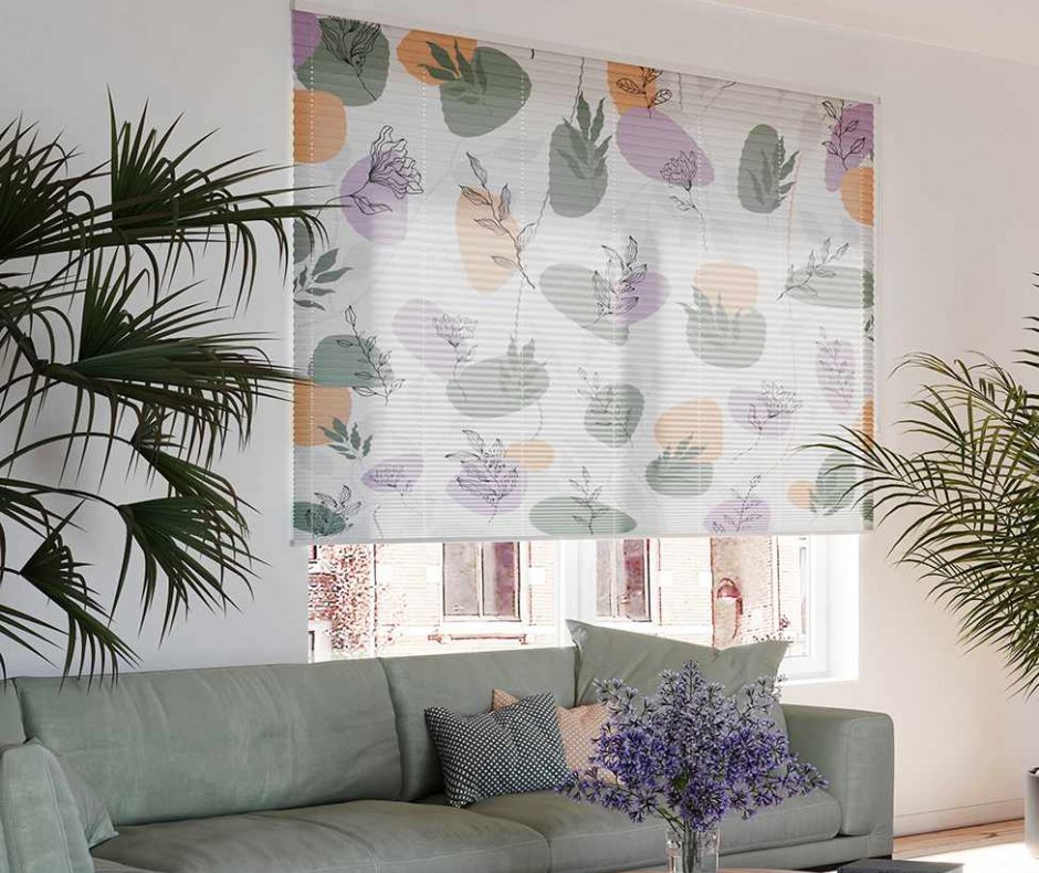 Plissee im Wohnzimmer