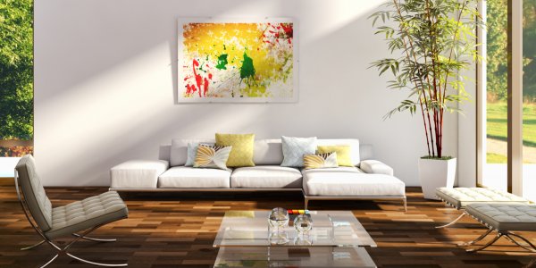 Designboden im Wohnzimmer