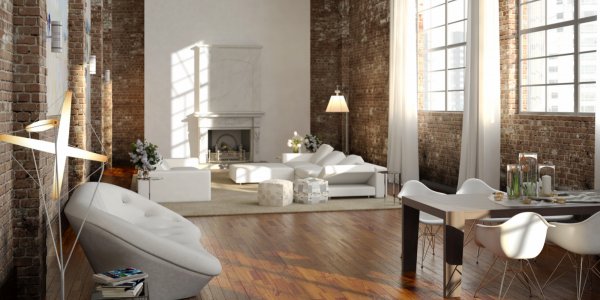 Designboden im Wohnzimmer