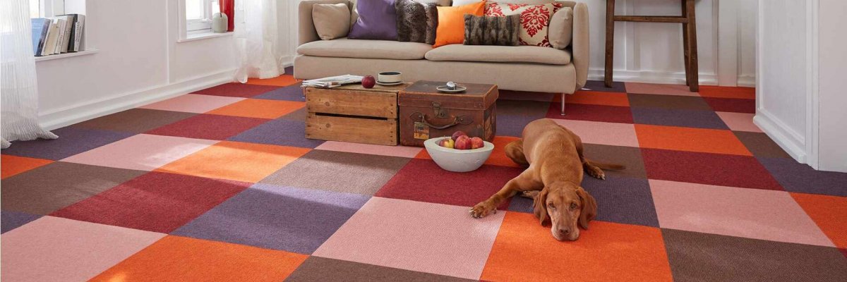 Teppichboden aus Teppichfliesen