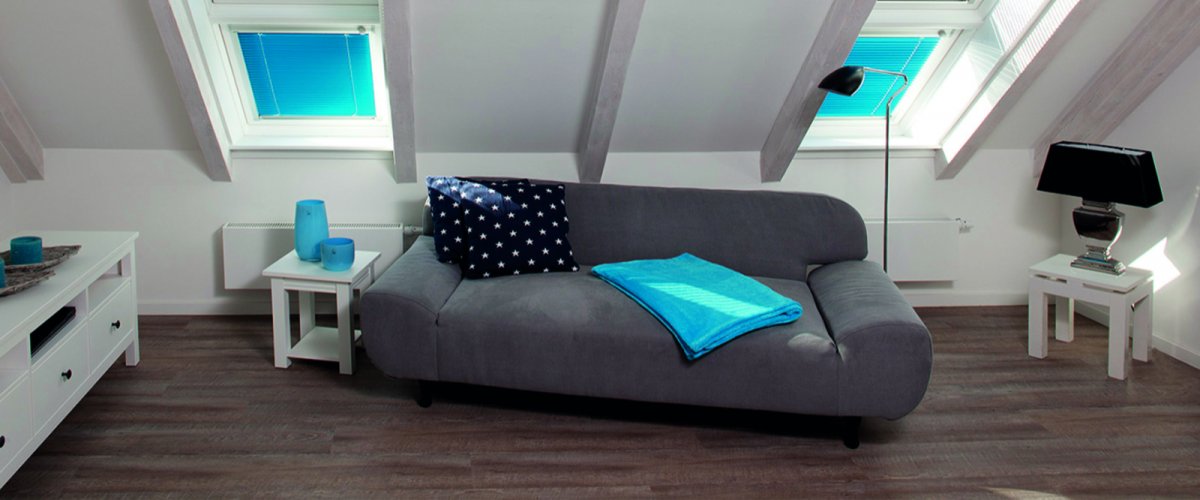 Plissees im Gästezimmer