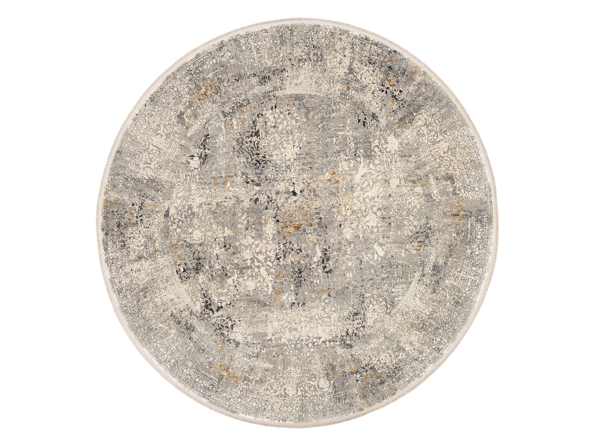 Vintage Designer Teppich »Limited 04« - Hochwertiger Teppich in Grau-Mix, 200x200 cm