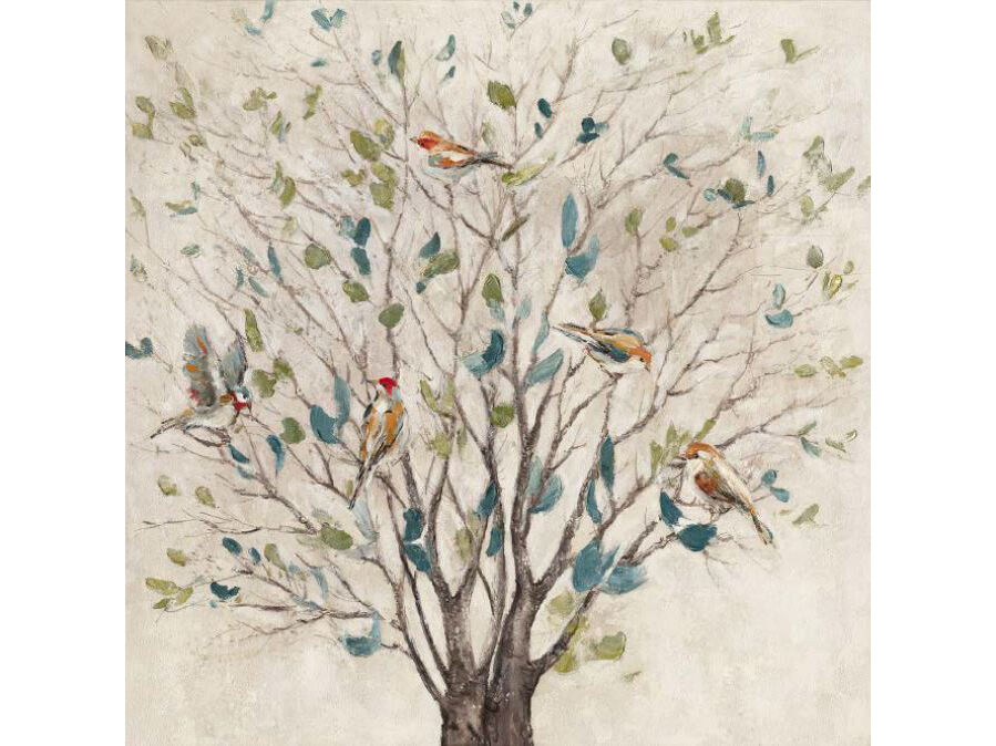 Leinwandbild »Baum und Vögel« 60 x 60 cm