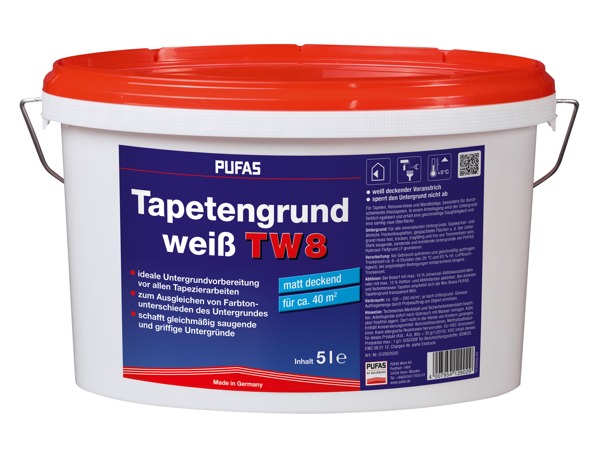 PUFAS Tapetengrund weiß T8 