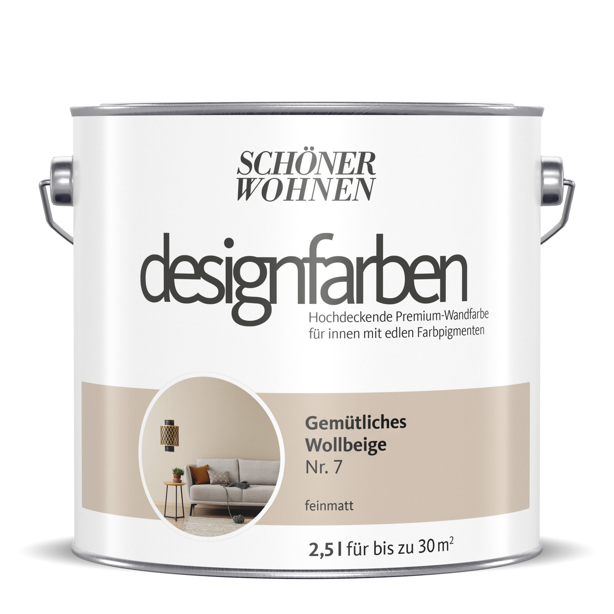 Hochdeckende Designfarbe Wollbeige