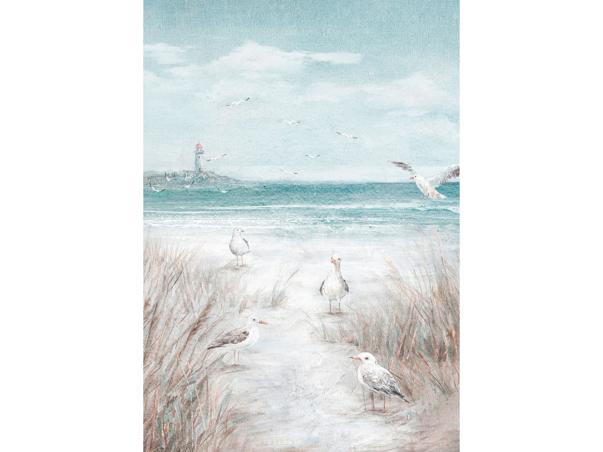 Leinwandbild »Möwen am Strand« in 100 x 70 cm (HxB)