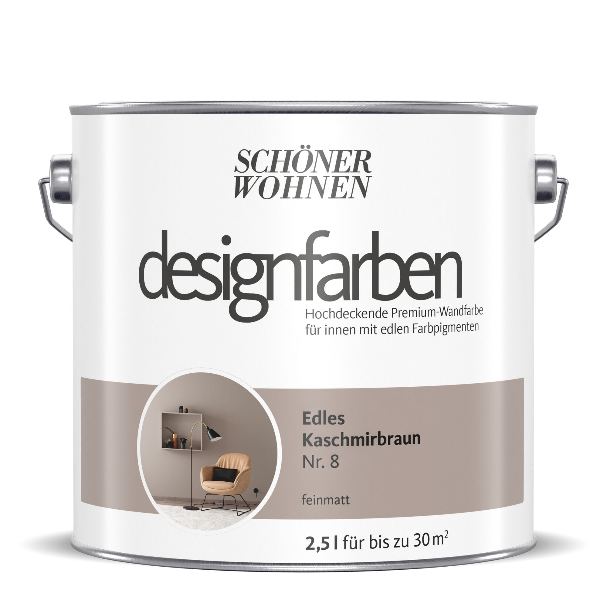 Hochdeckende Designfarbe Kaschmirbraun