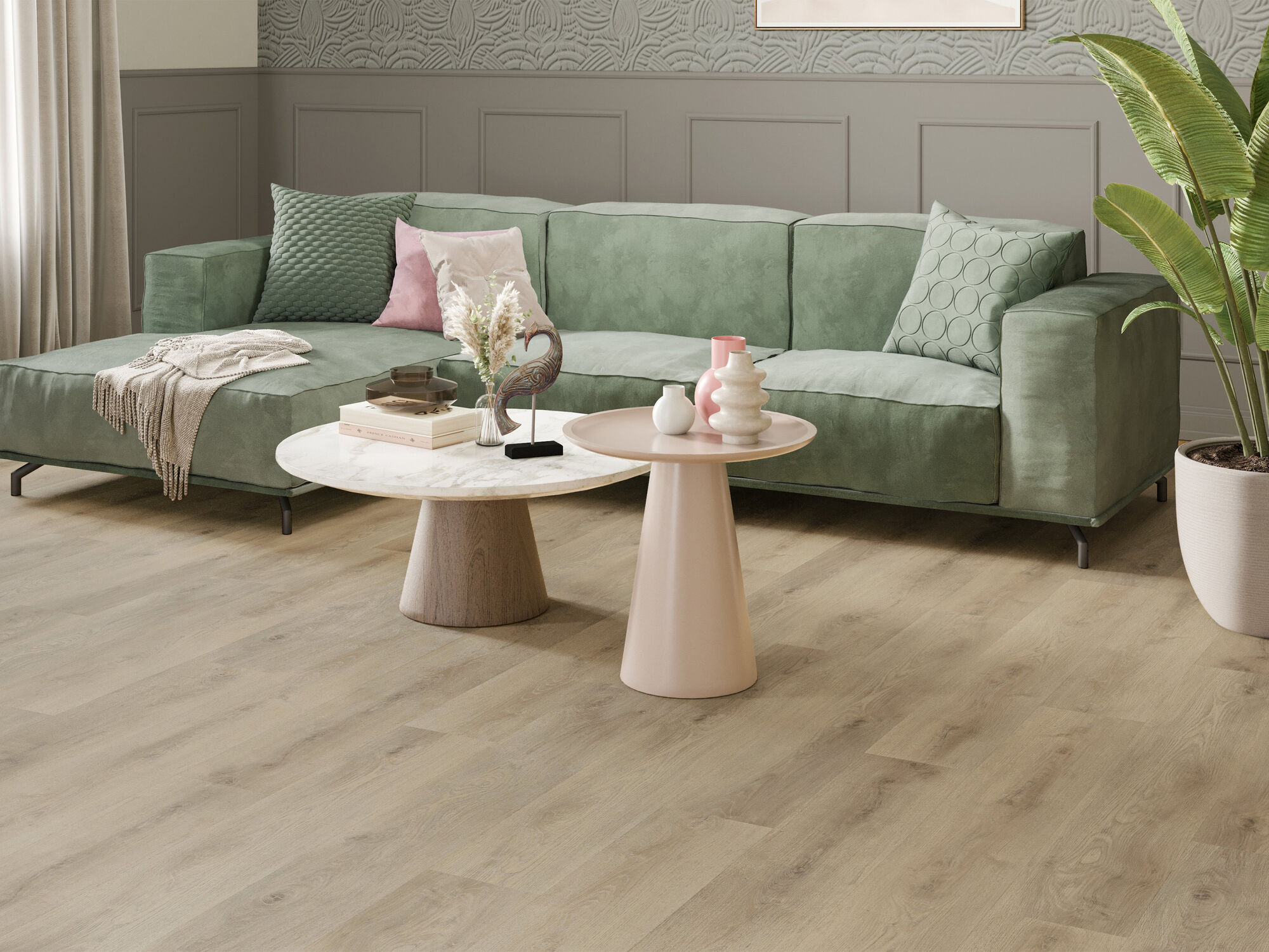 Klickvinyl Designboden »Solid Line« Eiche Linz