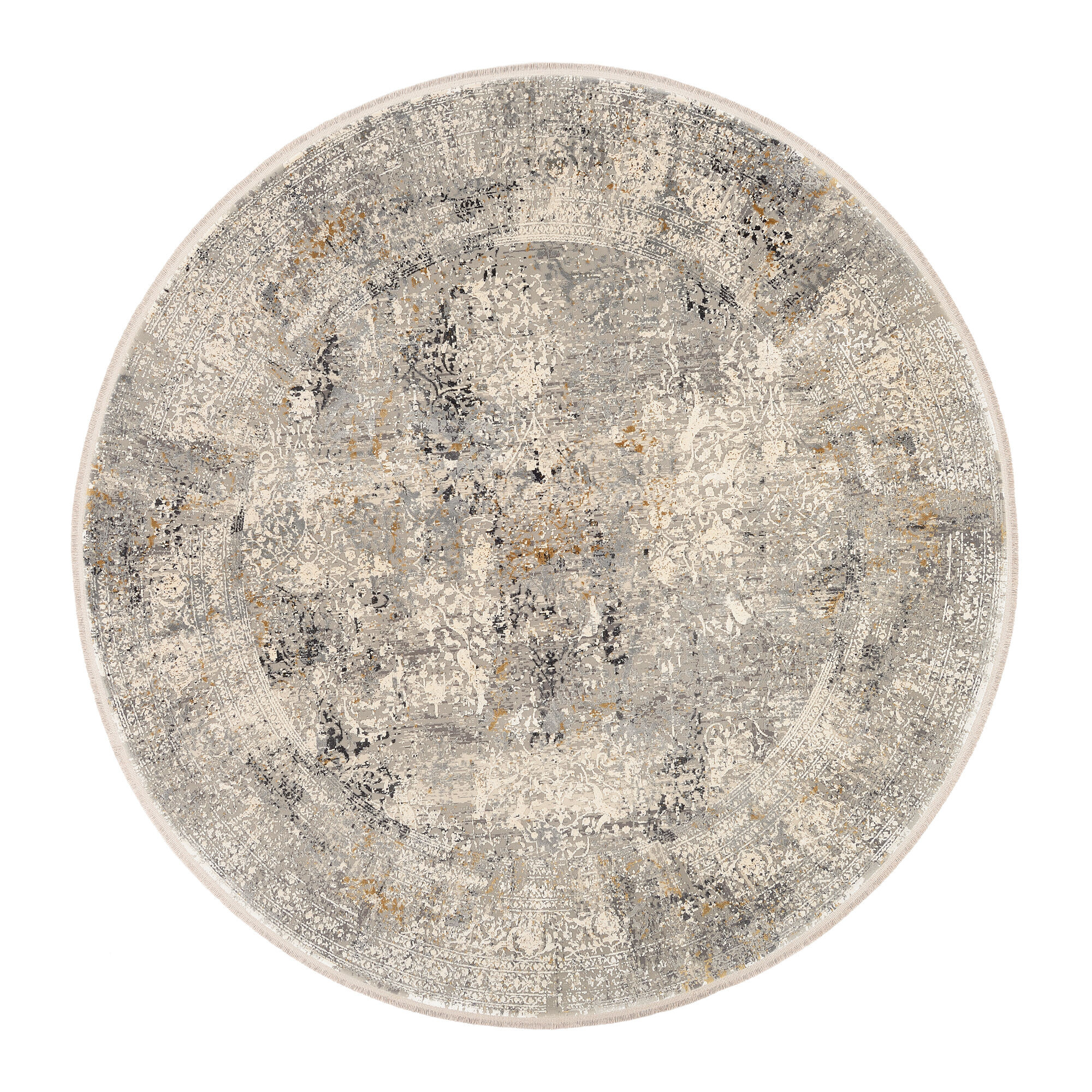 Vintage Designer Teppich »Limited 04« - Hochwertiger Teppich in Grau-Mix, 200x200 cm