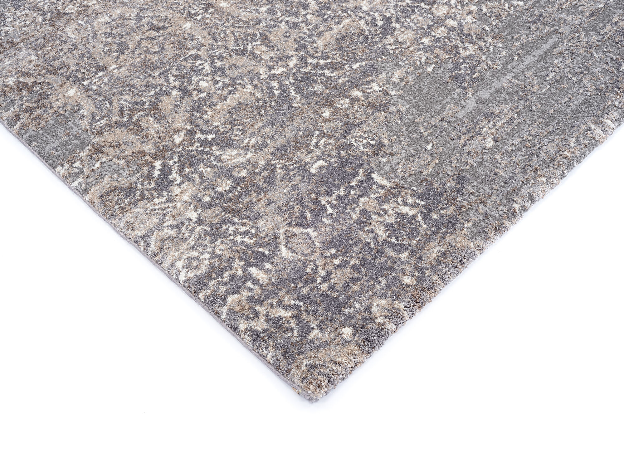Weicher Shaggy Hochlor Langflor Teppich »Edition Loft 02« – 3D Hochtief-Optik, 65x130 cm, Braun-Beige