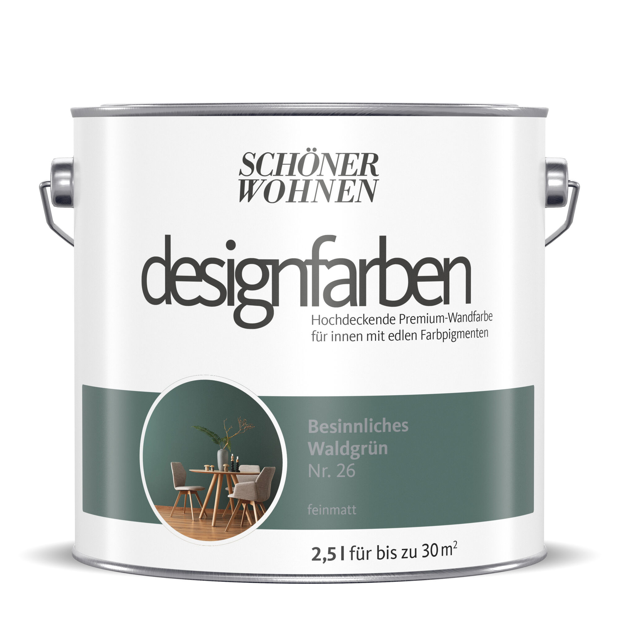 Hochdeckende Designfarbe Waldgrün