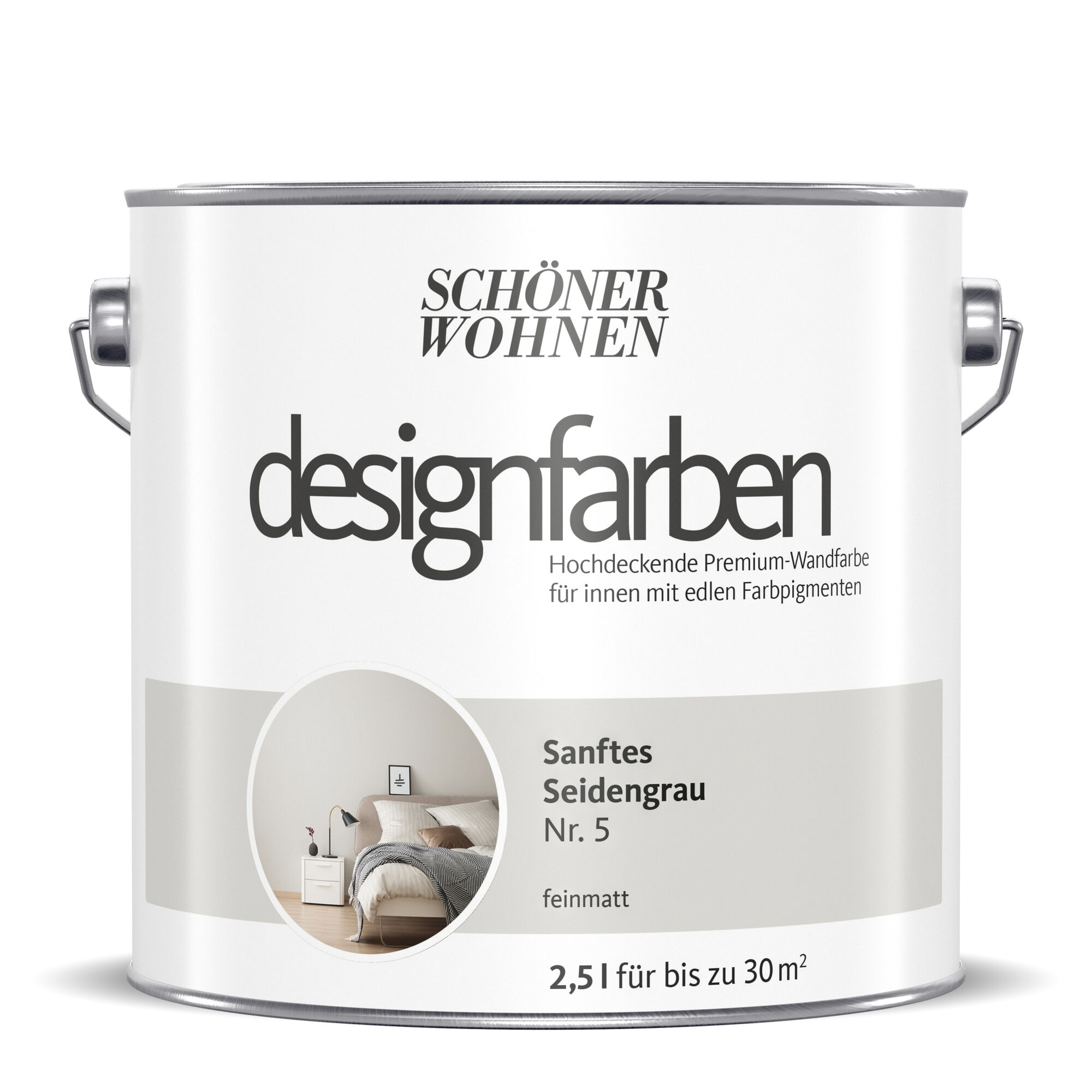Hochdeckende Designfarbe Seidengrau