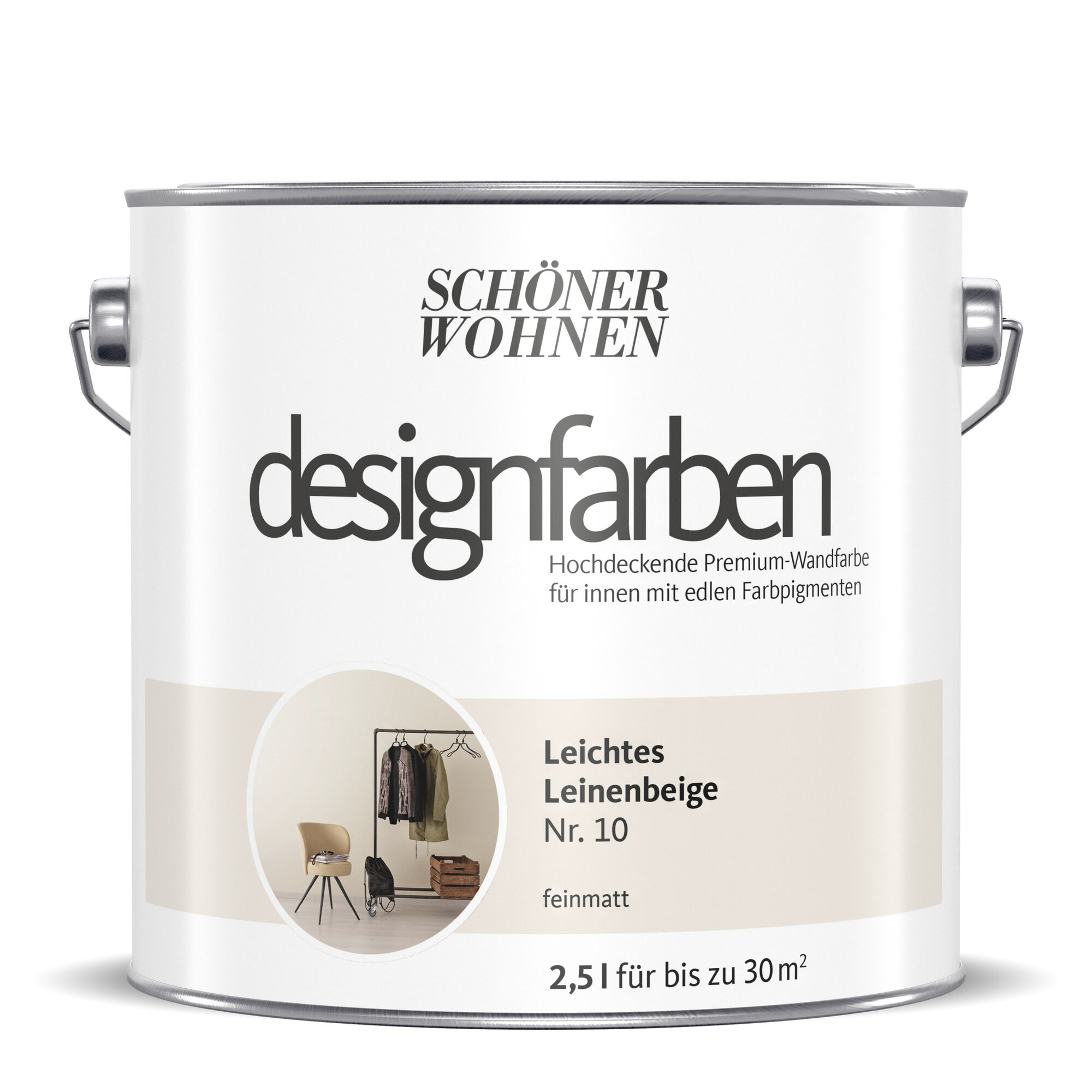 Hochdeckende Designfarbe Leinenbeige