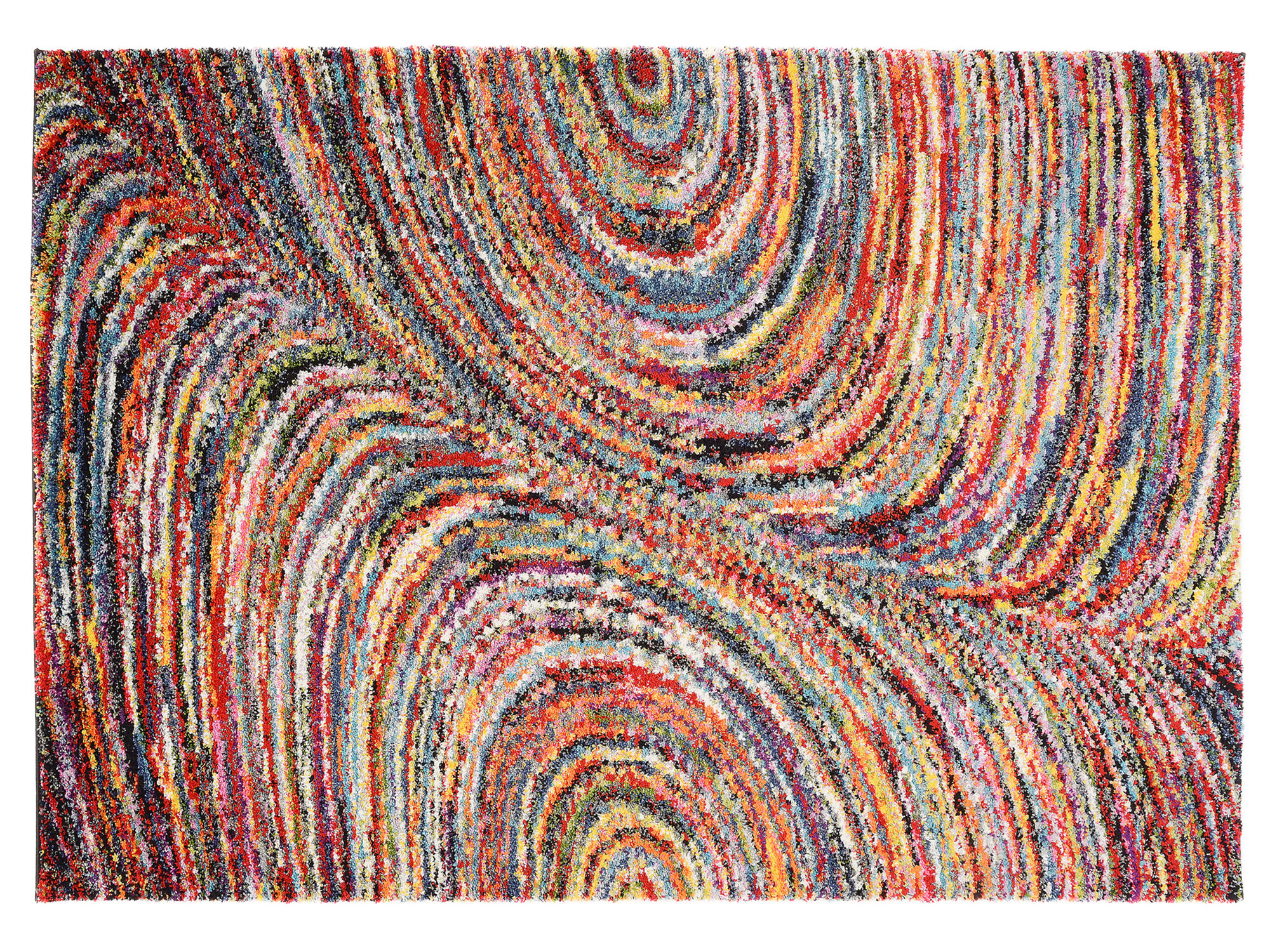 Designer Hochflor-Langflor-Teppich »Disco 01« – Lebhaftes Multicolor-Design, 160x230 cm
