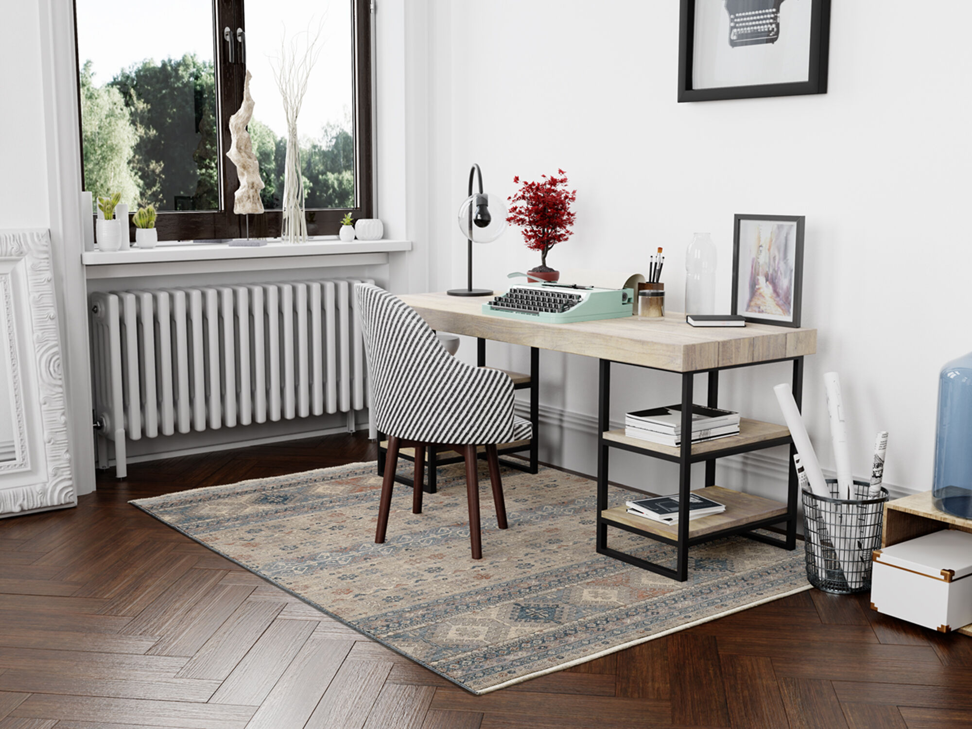 Teppich STYLE VINTAGE 014 924 grau-blau