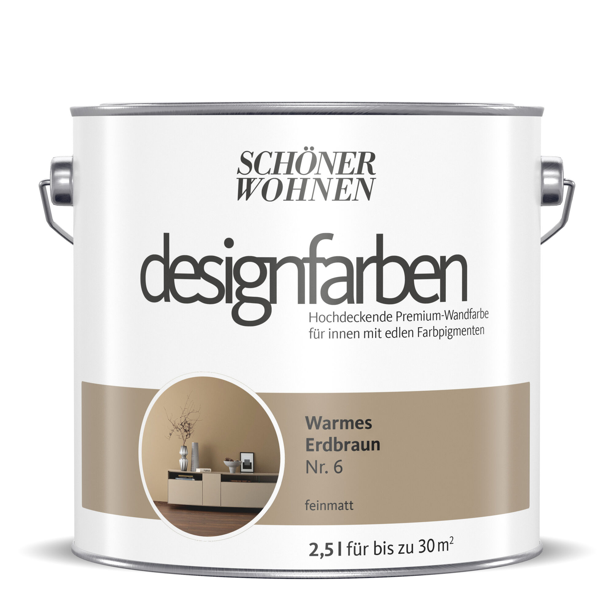 Hochdeckende Designfarbe Erdbraun