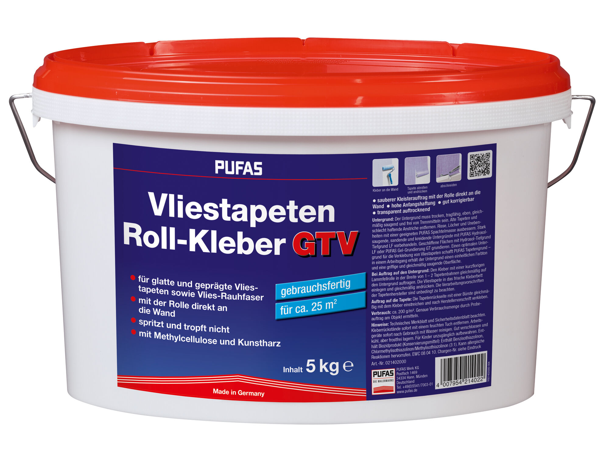 PUFAS Roll-Kleber f Vliestap. 