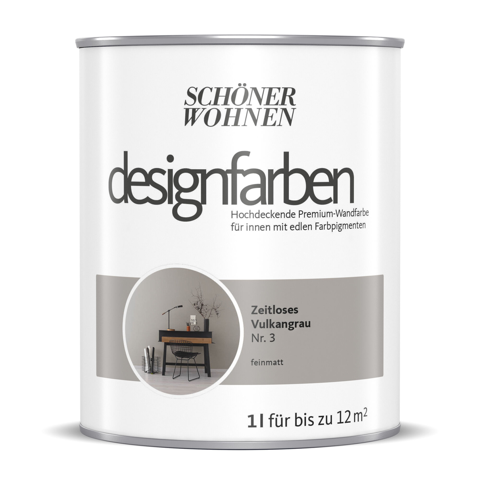 Hochdeckende Designfarbe Vulkangrau