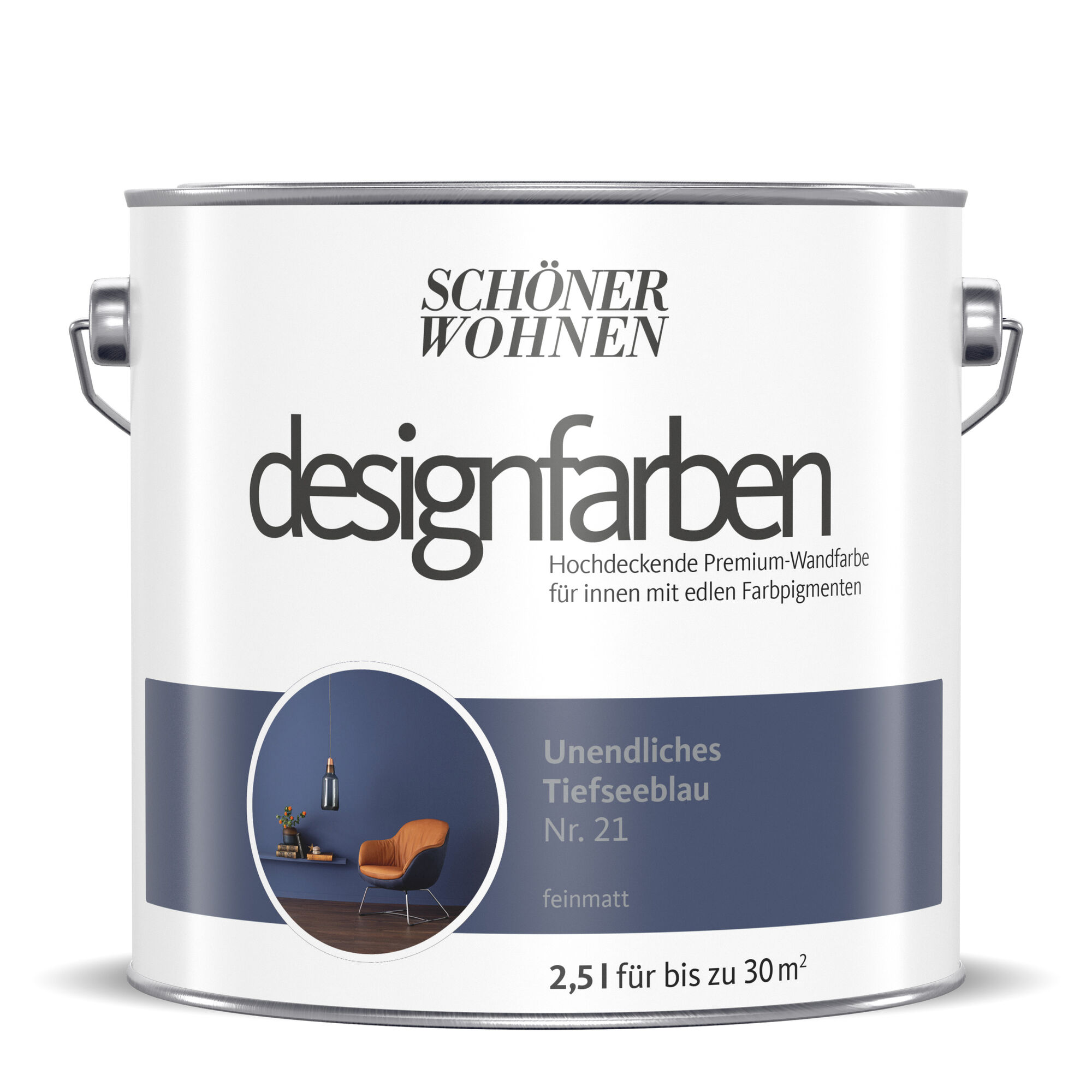 Hochdeckende Designfarbe Tiefseeblau