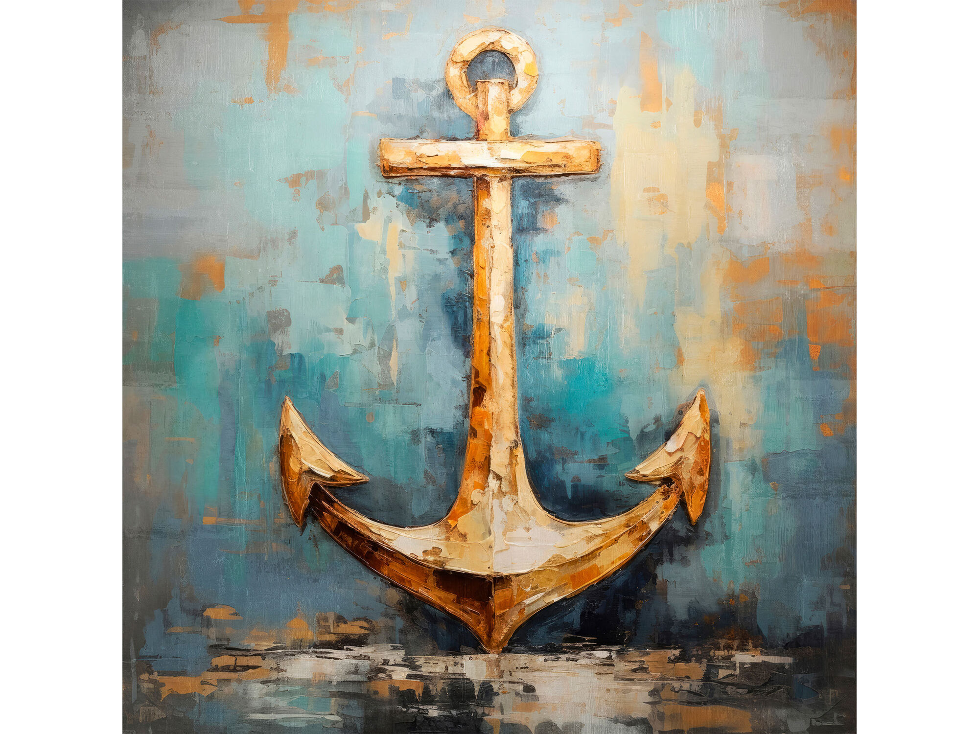 Nautik Leinwandbild »Anker« im Format 80 x 80 cm