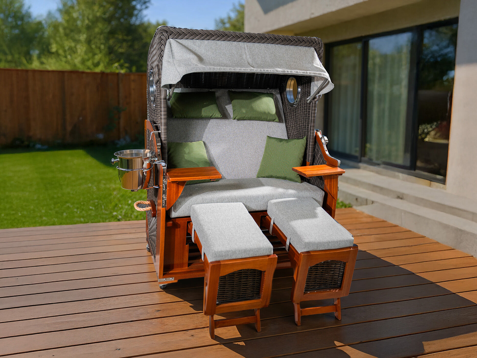 Luxus-Strandkorb »Seeblick« in 120 cm Breite 