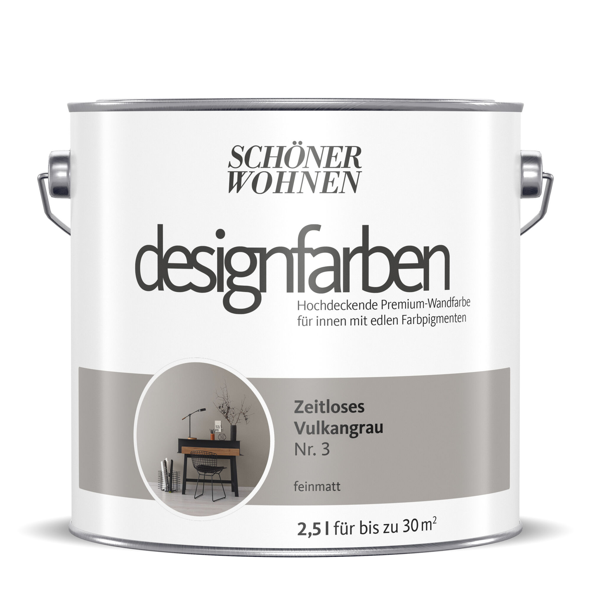 Hochdeckende Designfarbe Vulkangrau