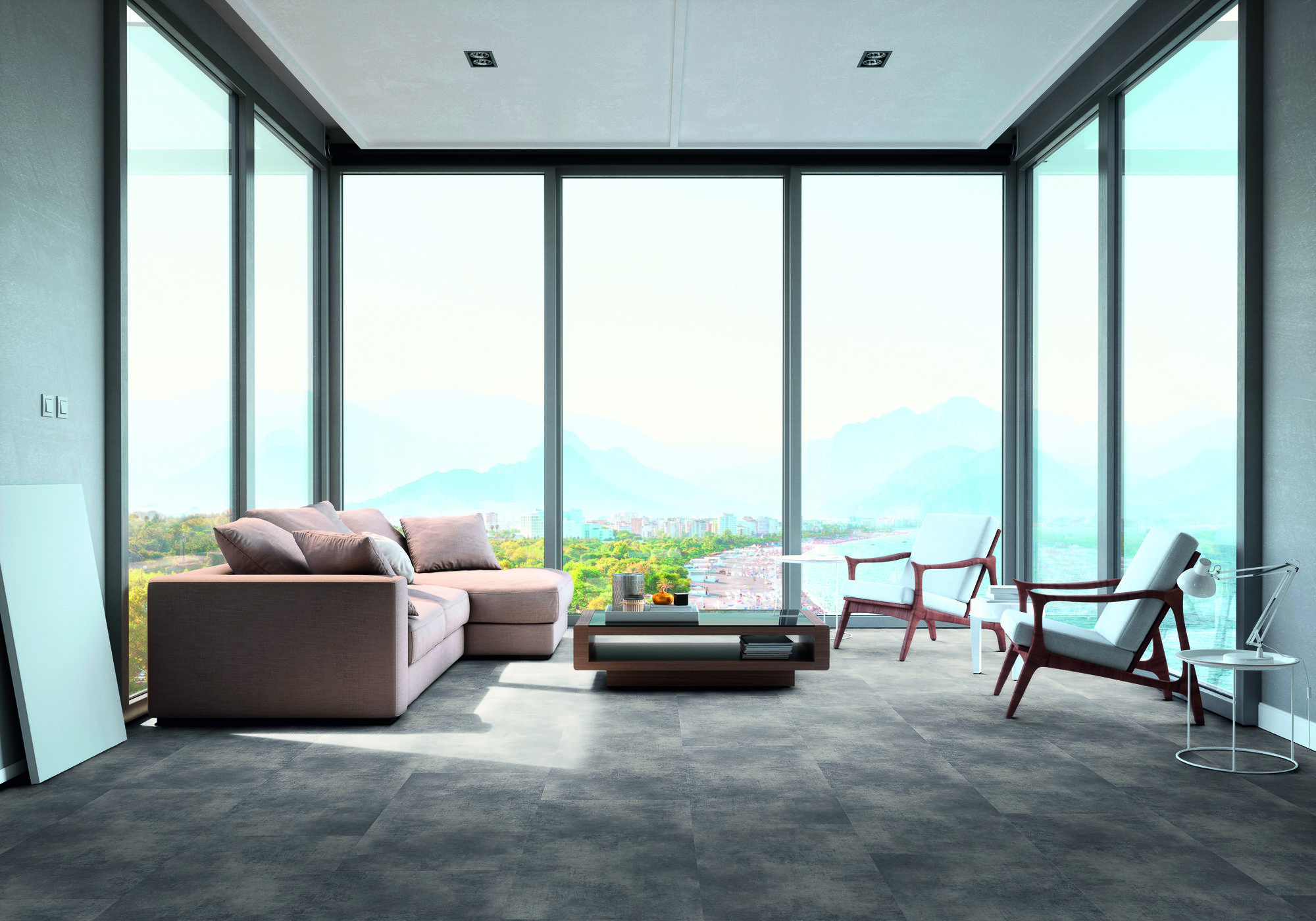 Vinyl Designboden Planke in Fliesenformat »Nuance« Greyline 25-05