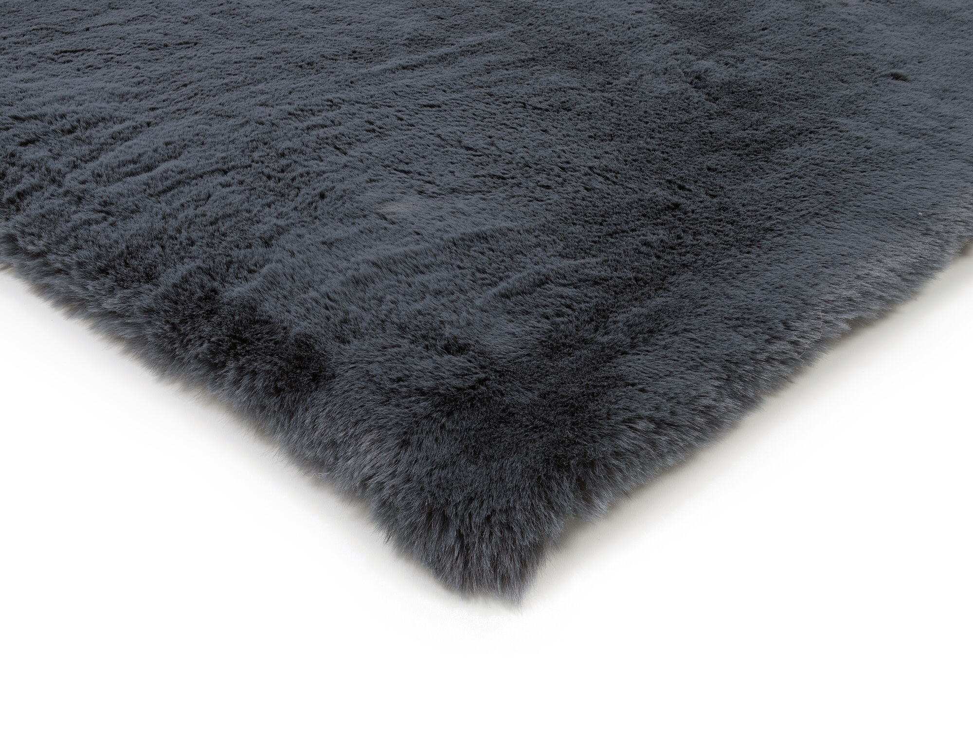 weicher kuscheliger Hochflor Langflor Teppich SIRIUS 01 dk.grau