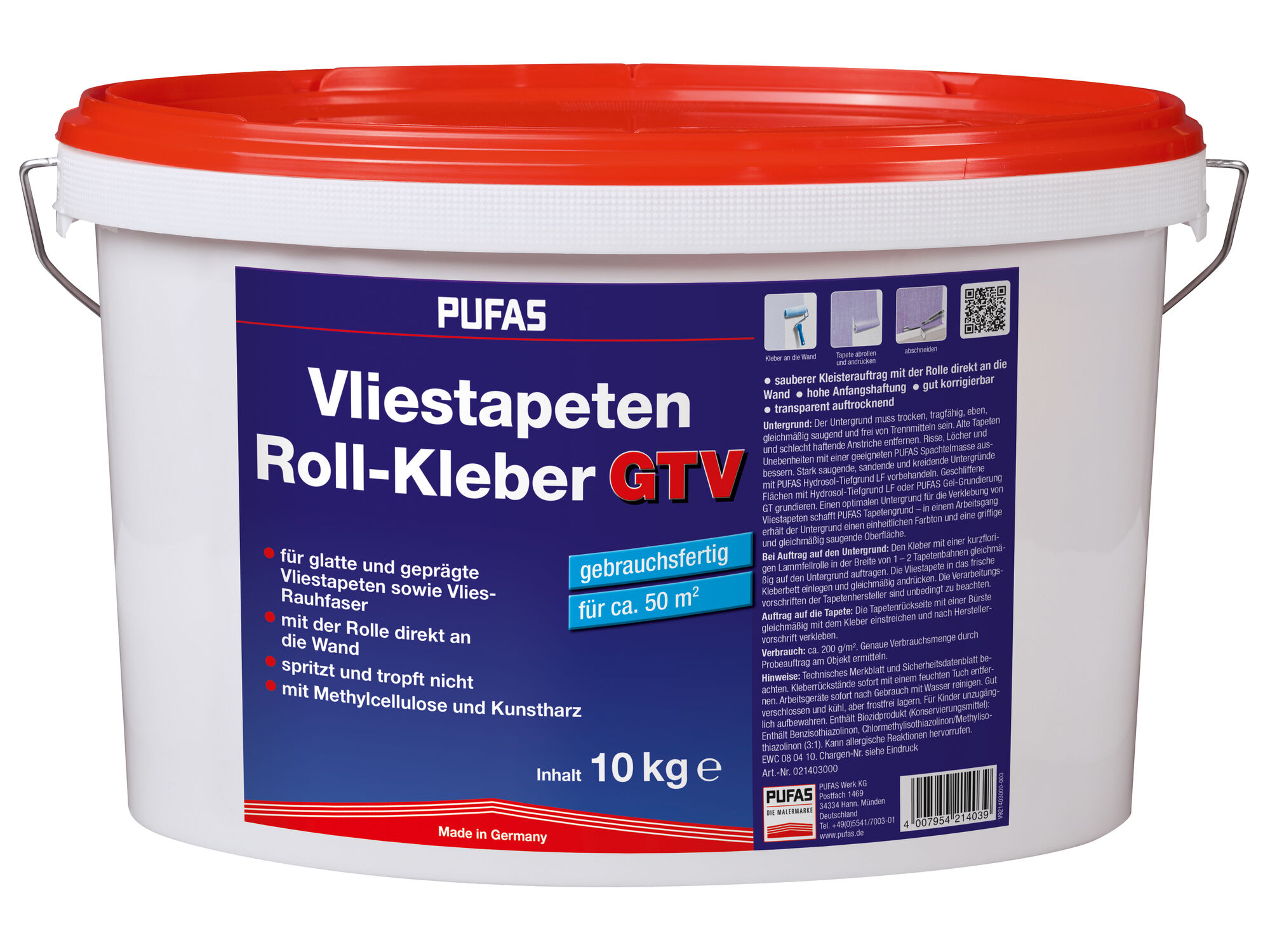 PUFAS Roll-Kleber f Vliestap. 