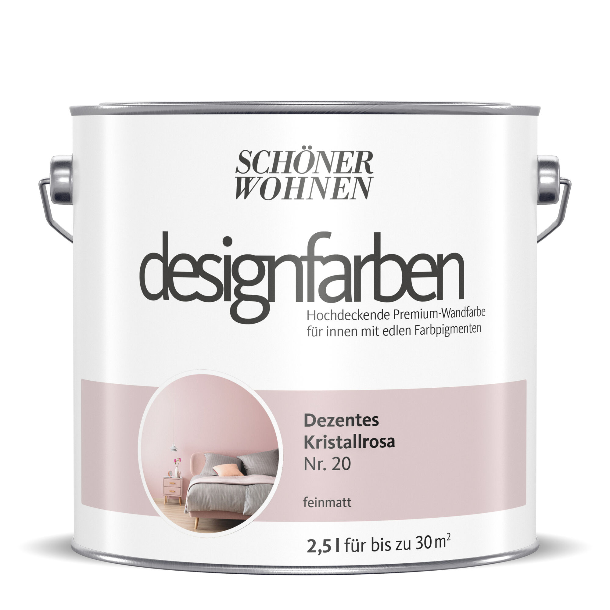 Hochdeckende Designfarbe Kristallrosa