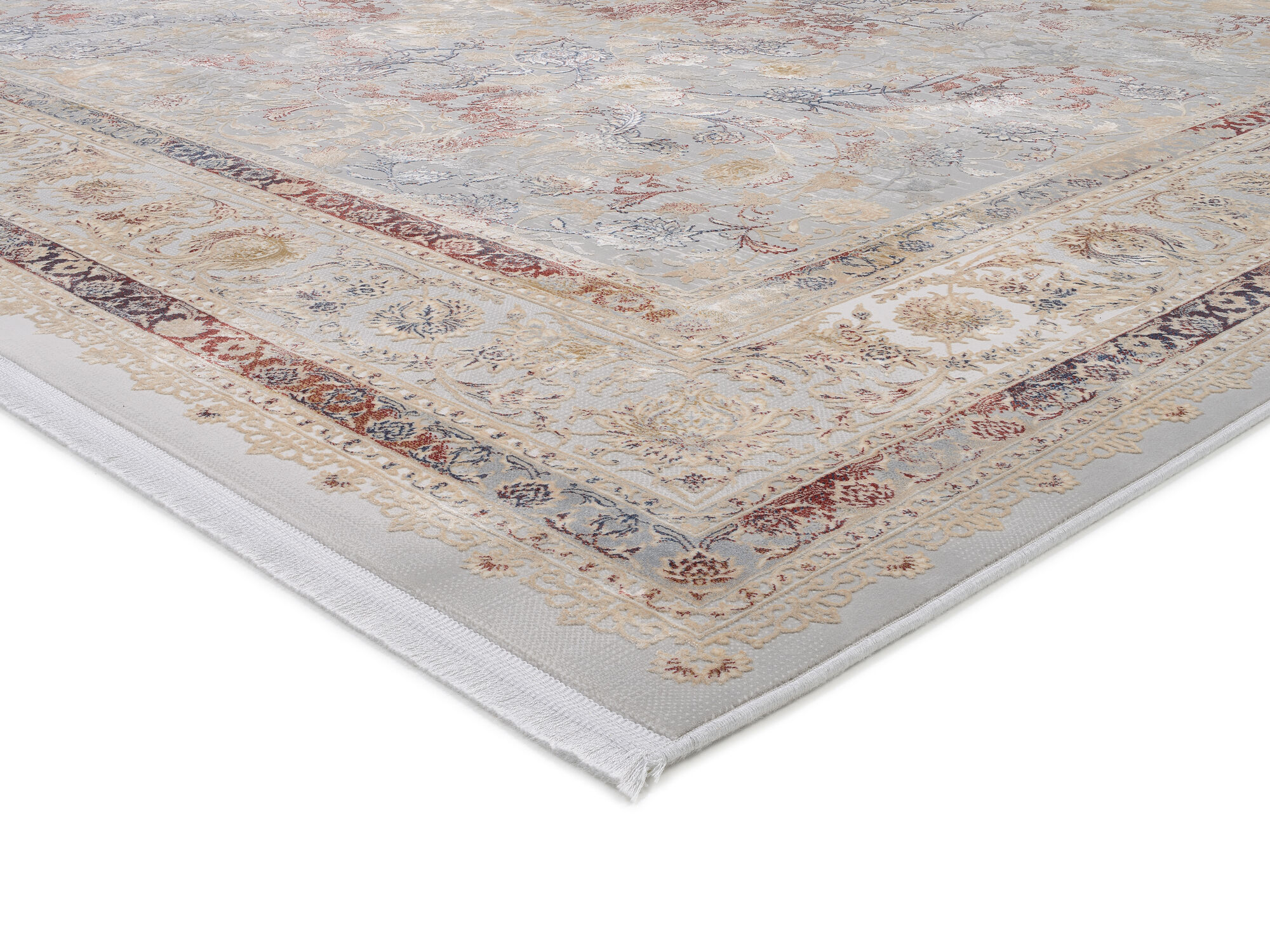 Vintage Patchwork Designer Teppich + Orient ODYSSEY 01 grau-multicolor