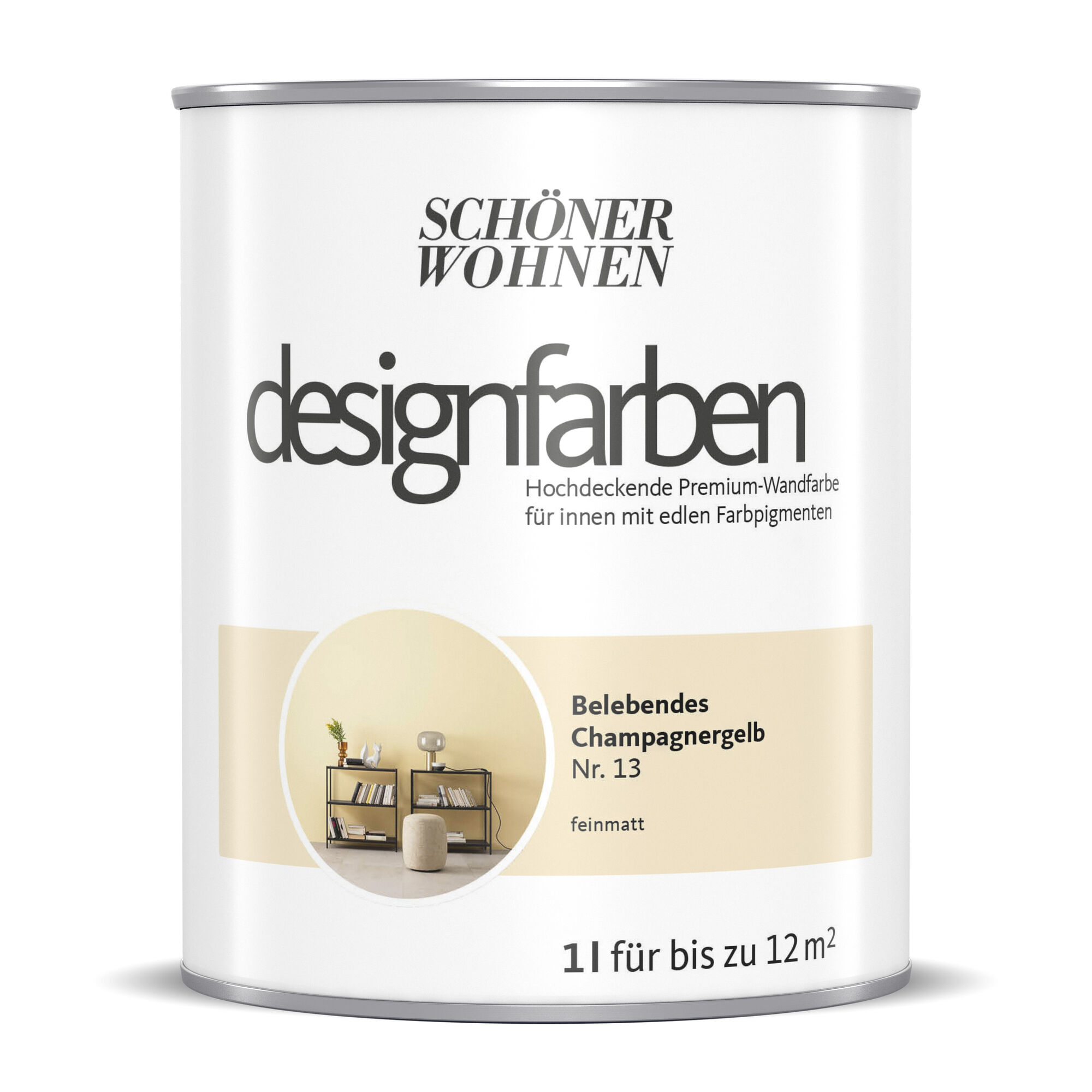 Hochdeckende Designfarbe Champagnergelb